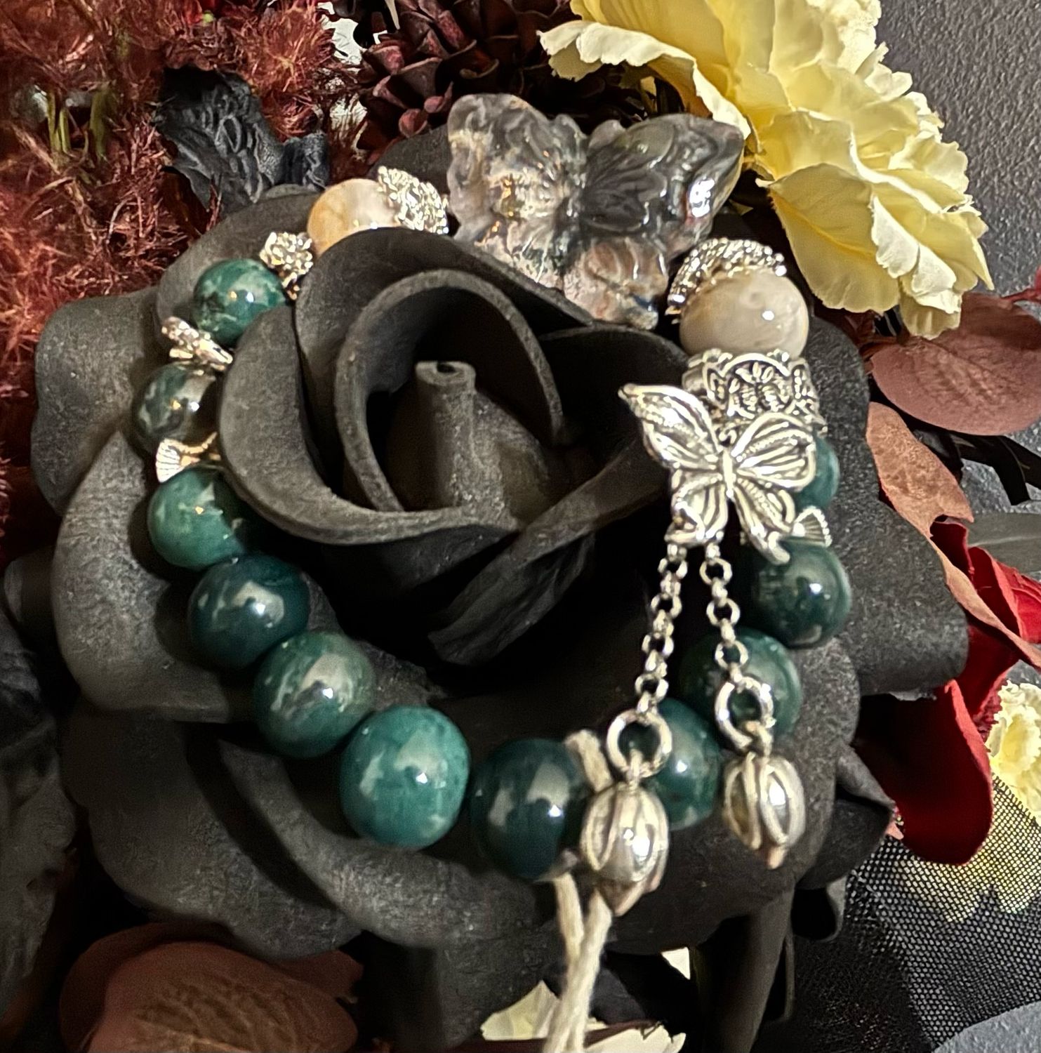 Emerald Tide Butterfly Bracelet
