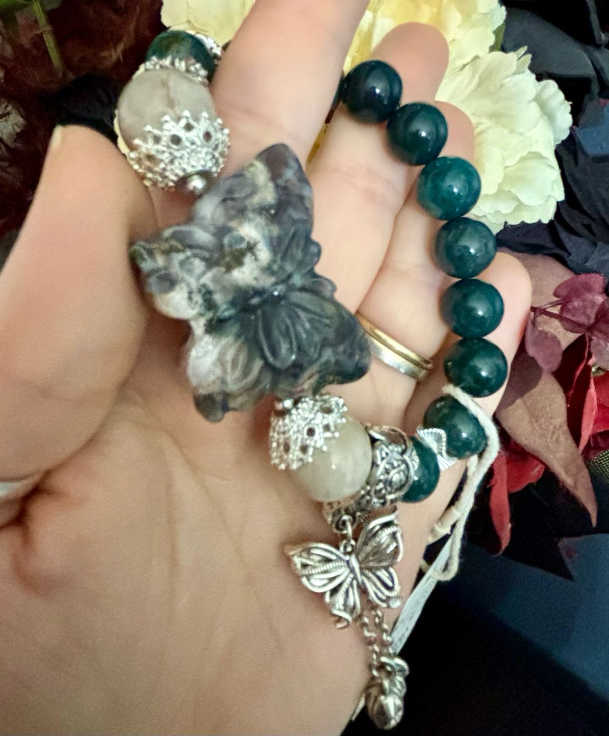 Emerald Tide Butterfly Bracelet