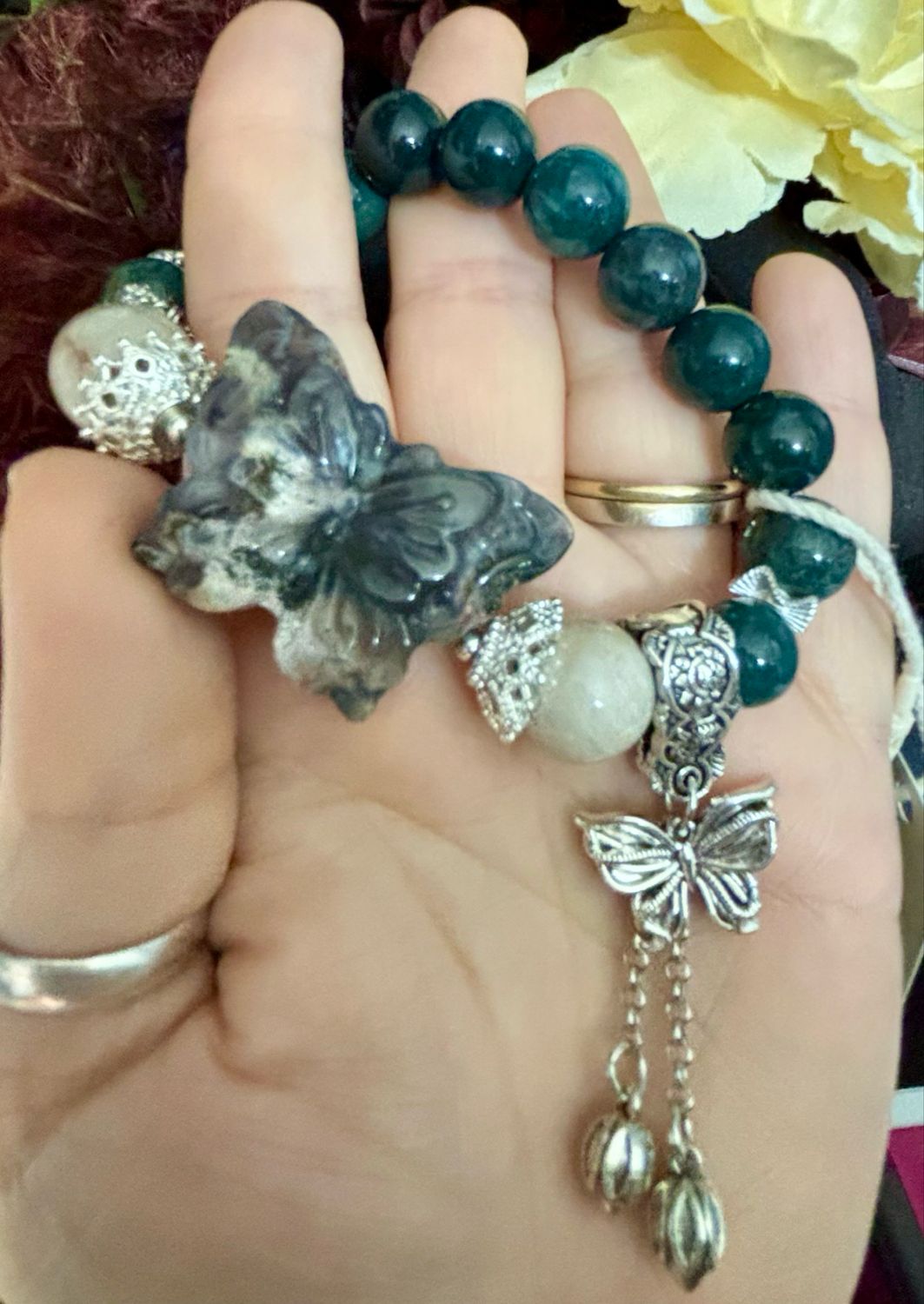 Emerald Tide Butterfly Bracelet