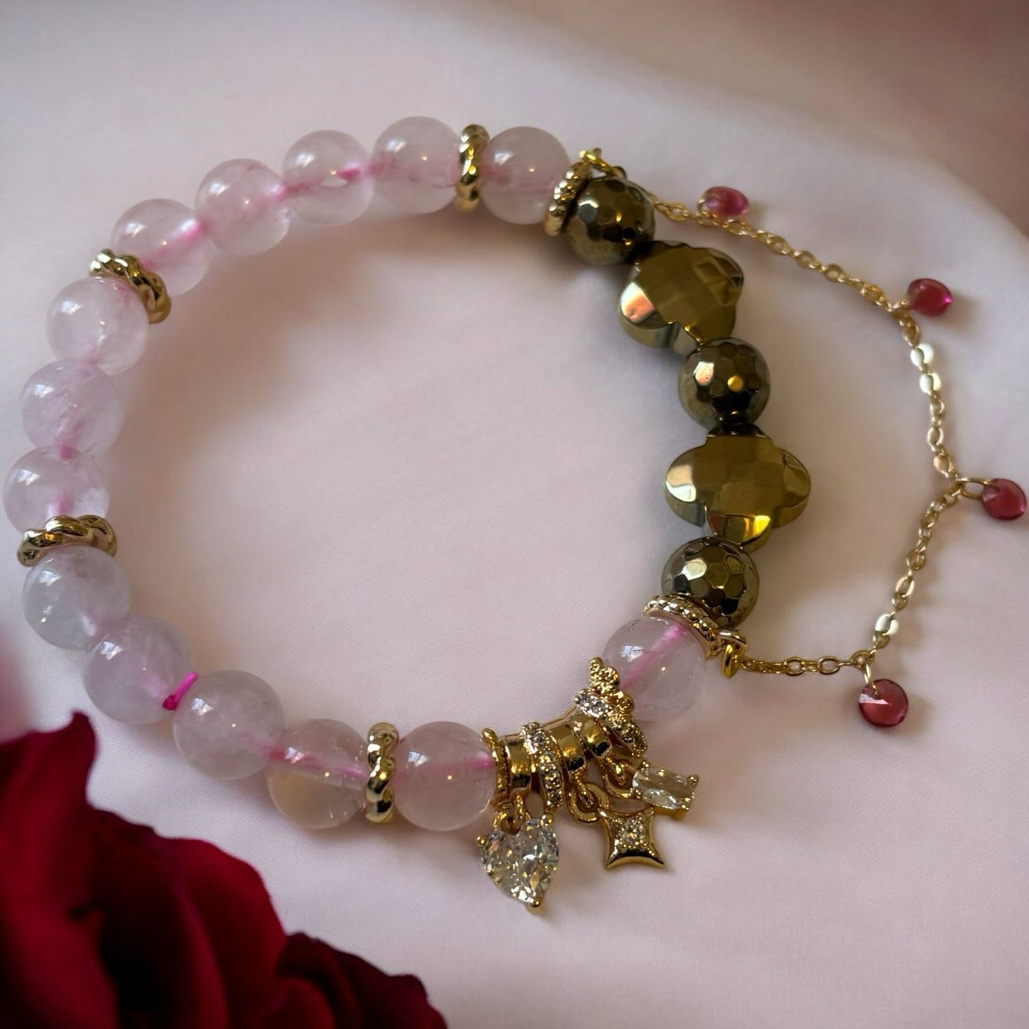 Rose Petals &amp; Pyrite