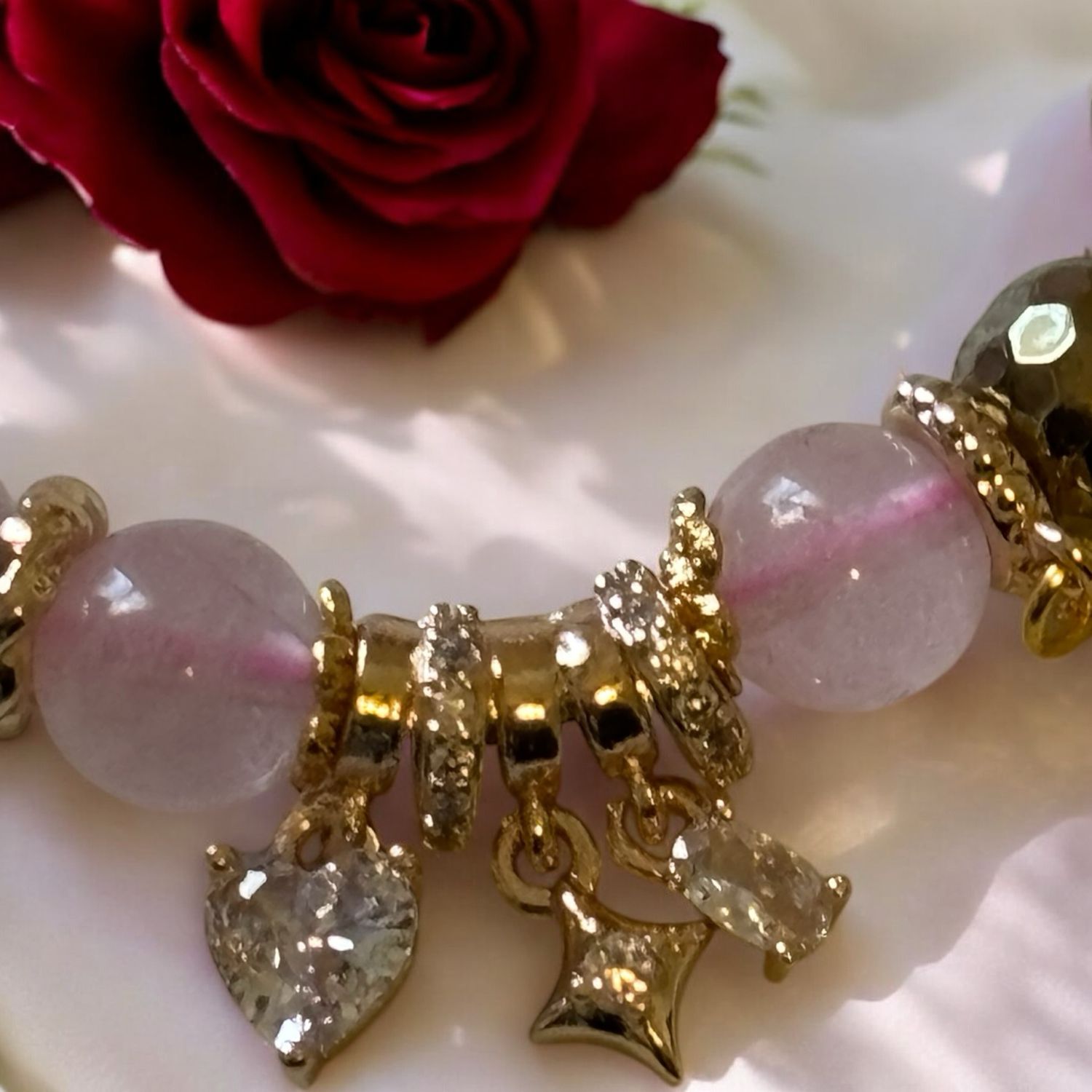 Rose Petals &amp; Pyrite