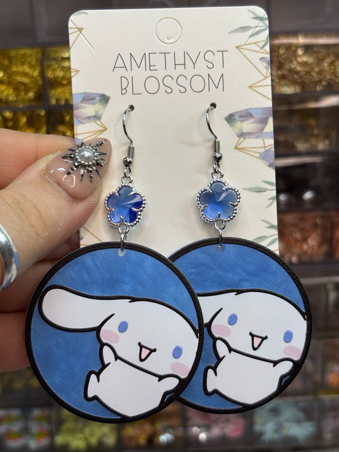 Cinnamoroll Clear Blue Skies Crystal Earrings