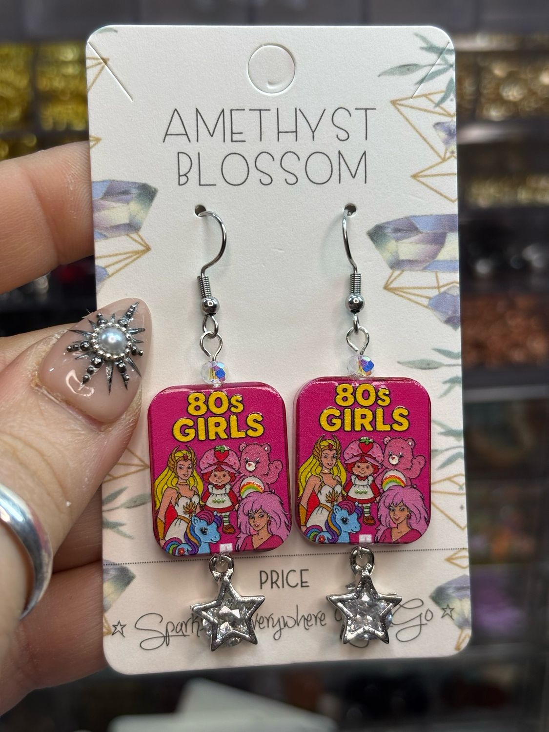 80s Girls Retro Star Earrings