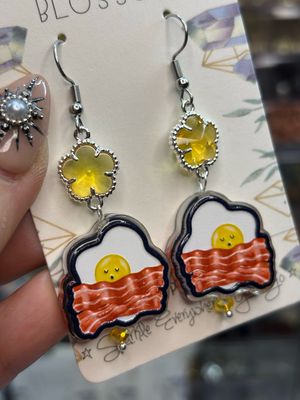 Do Not Disturb Bacon &amp; Eggs Earrings