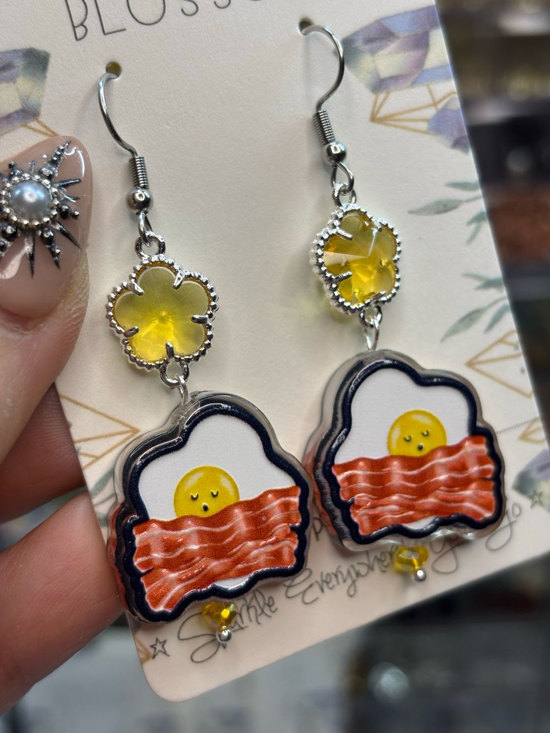 Do Not Disturb Bacon &amp; Eggs Earrings