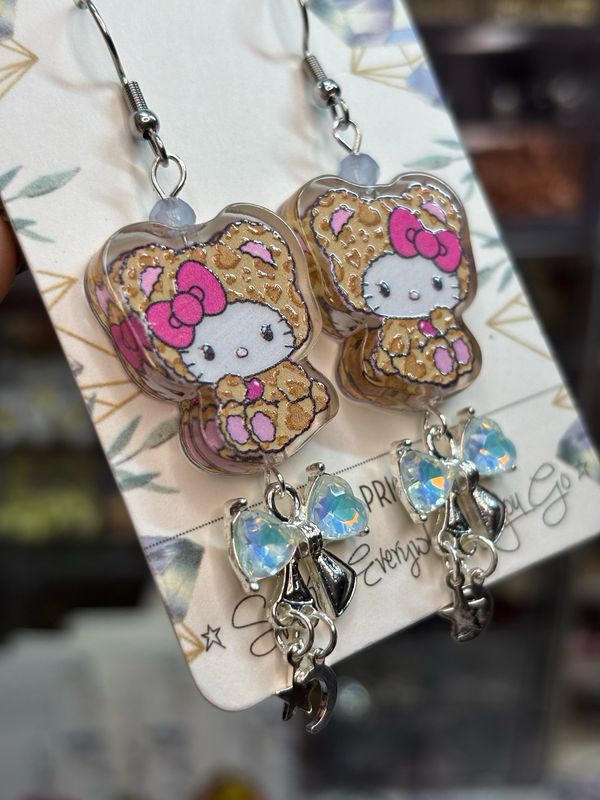 Hello Kitty Opalized Bow Earrings