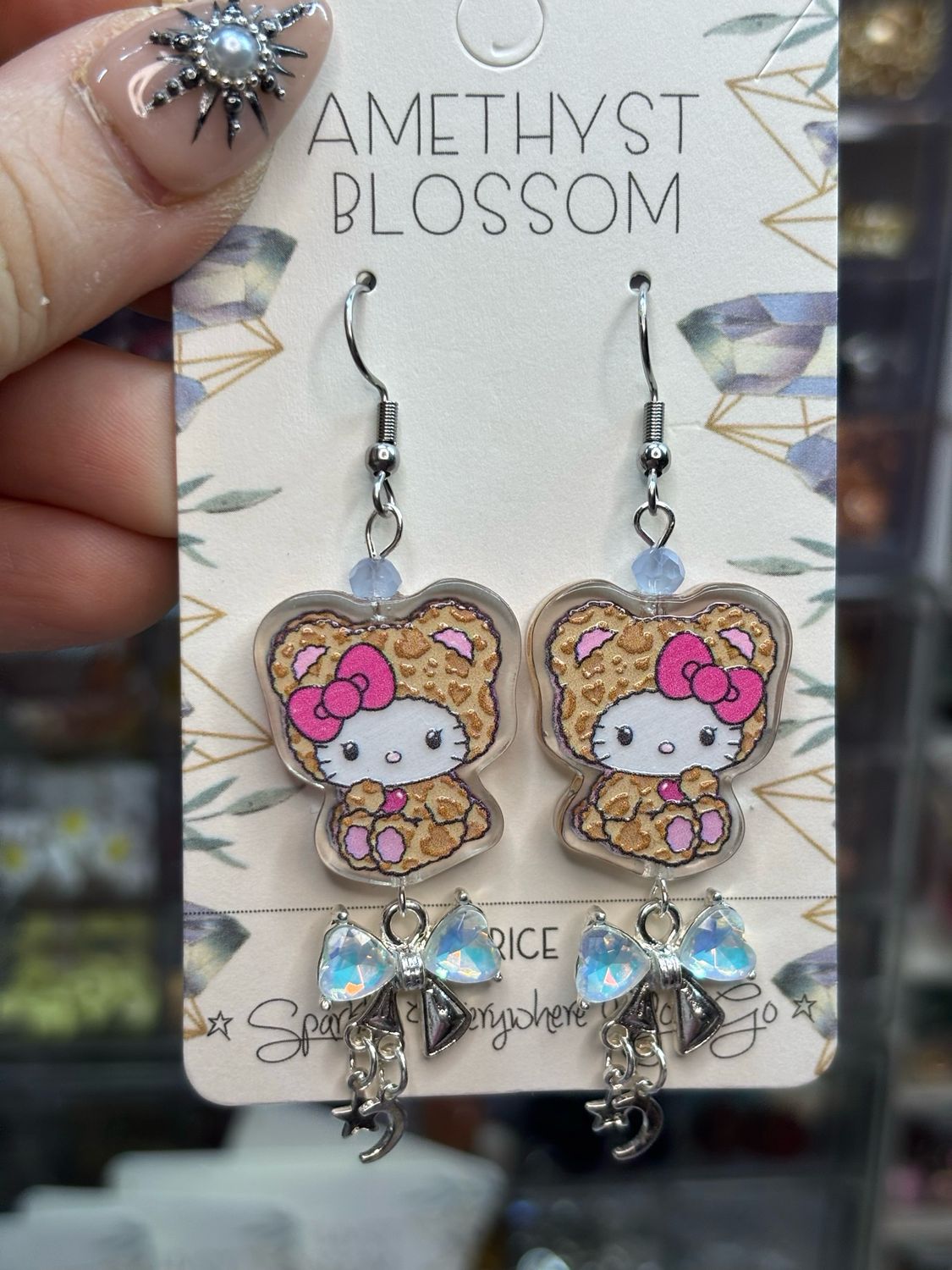 Hello Kitty Opalized Bow Earrings