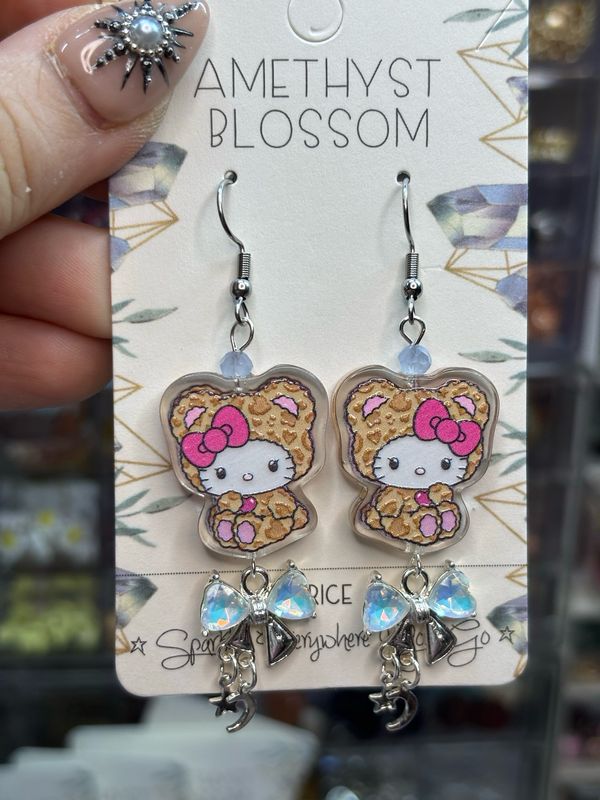 Hello Kitty Opalized Bow Earrings