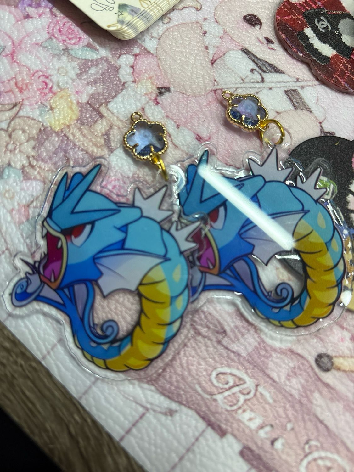 Gyarados Inspired Earrings For Jasmine