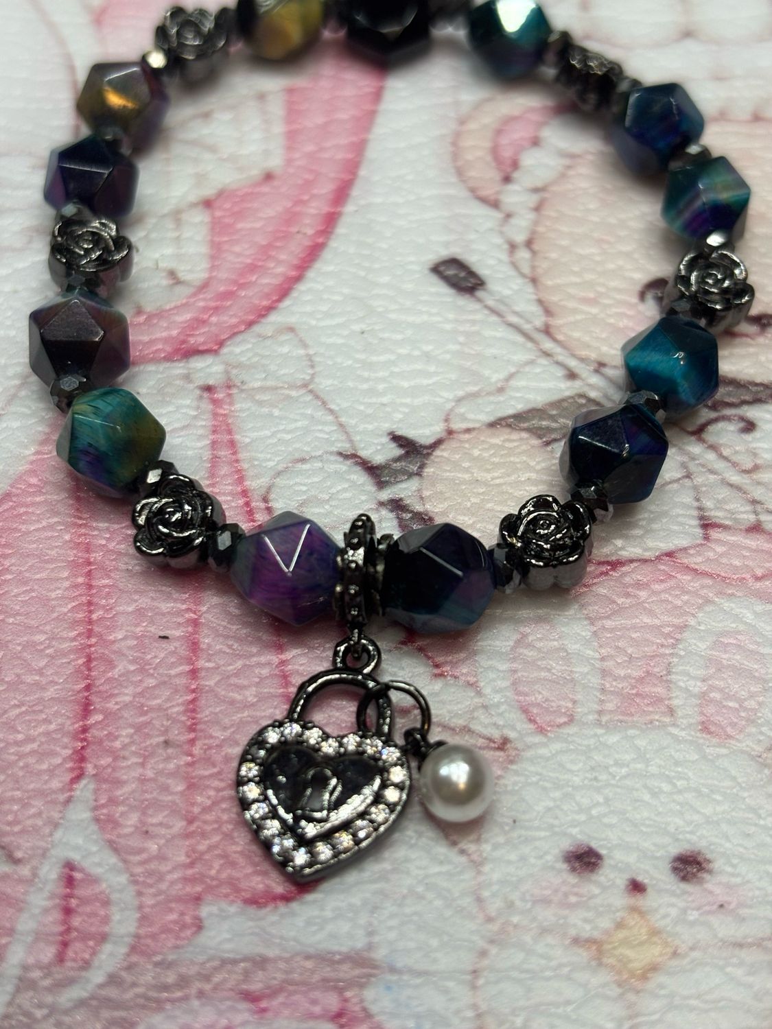 Galaxy Tiger’s Eye And Hematite Locket