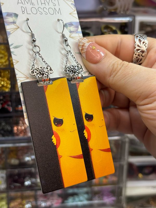 No Nonsense Electric Mouse Long Earrings
