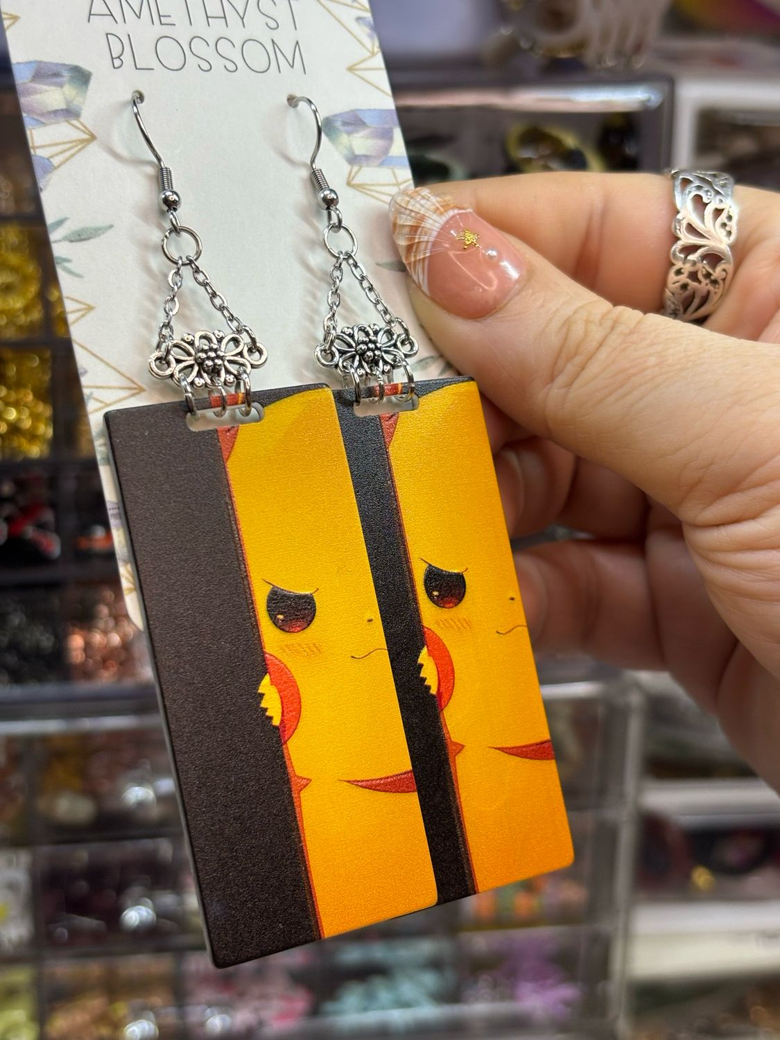 No Nonsense Electric Mouse Long Earrings
