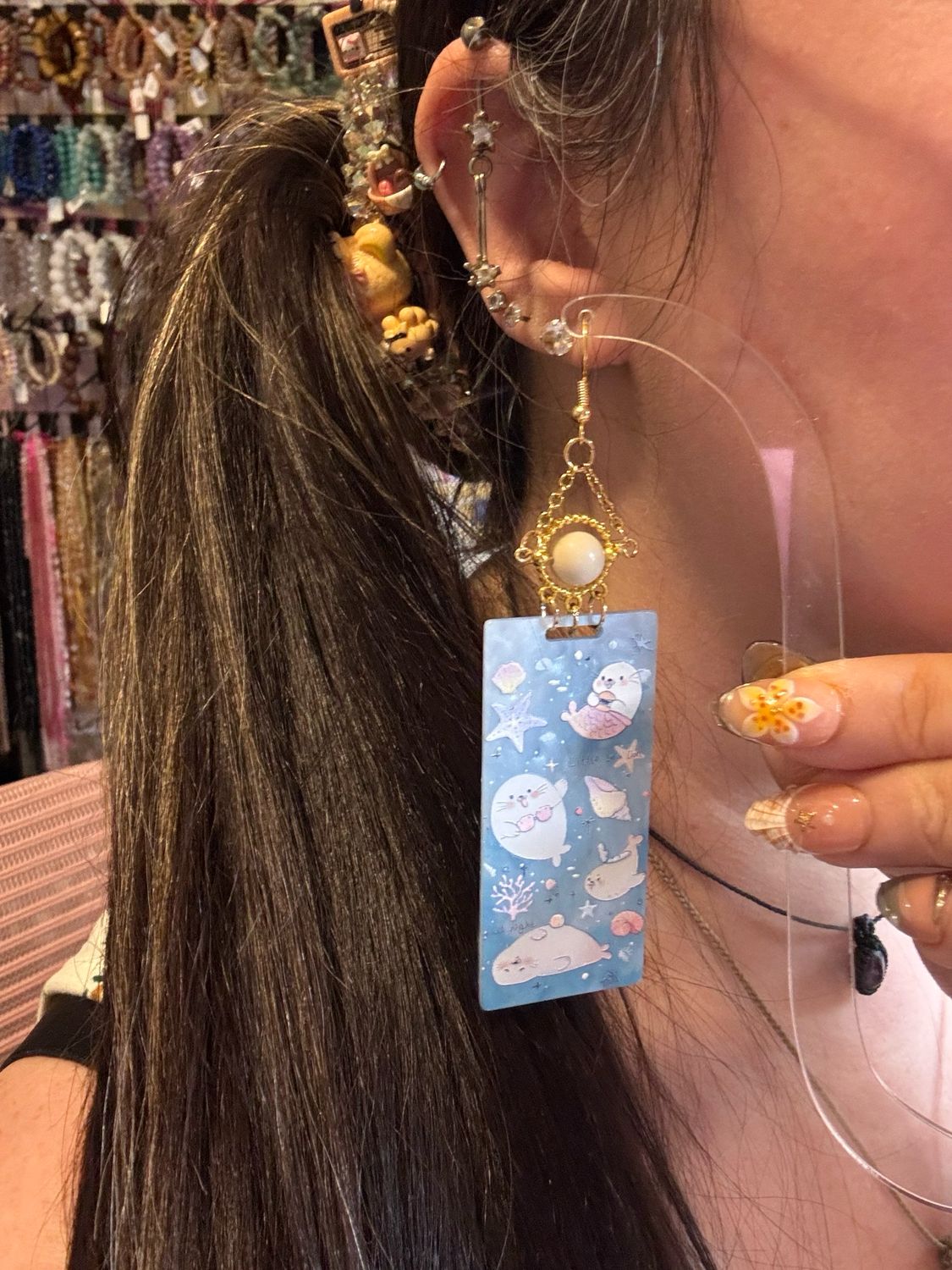 Little Sea Lion Chandelier Earrings