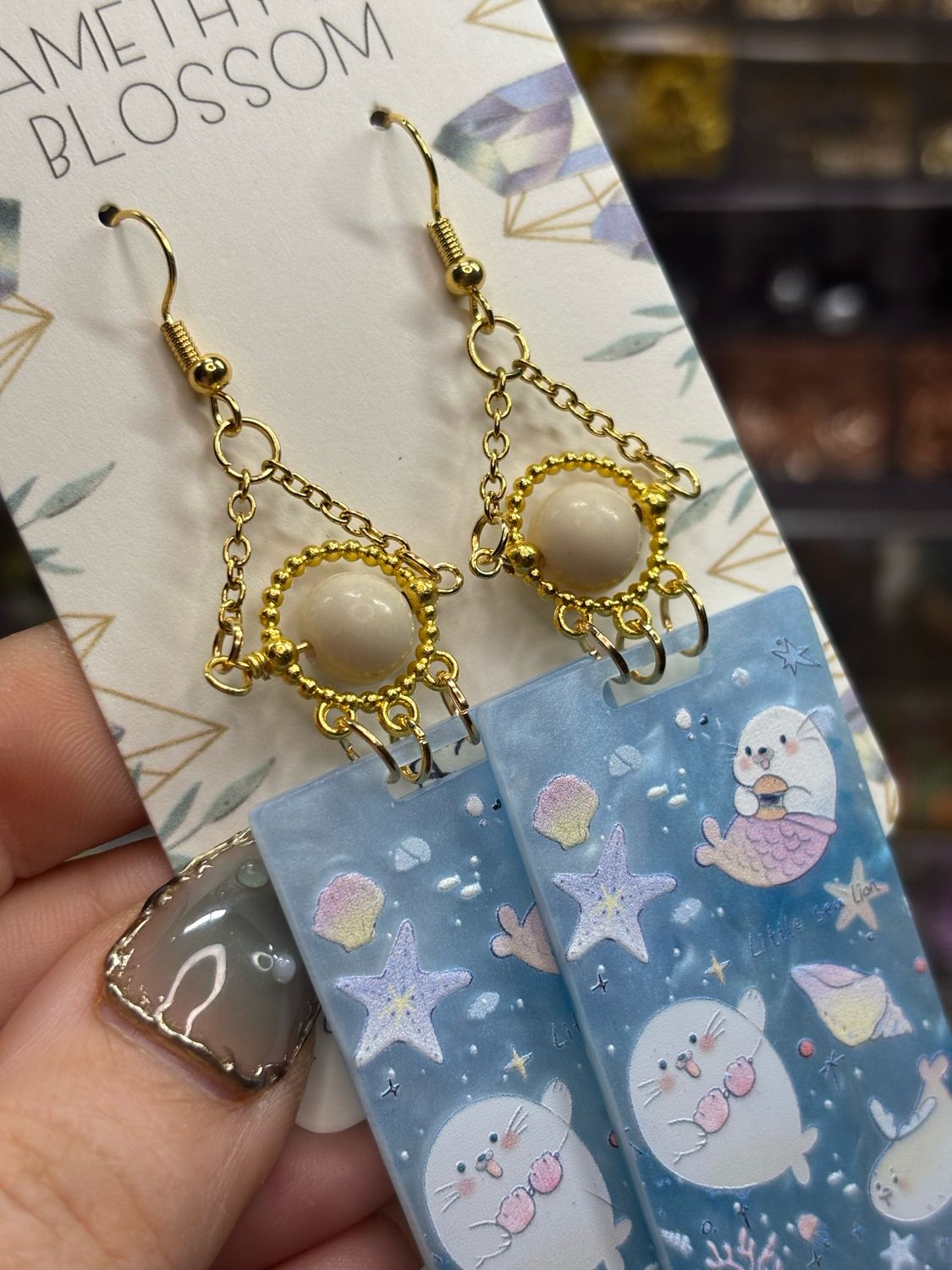 Little Sea Lion Chandelier Earrings