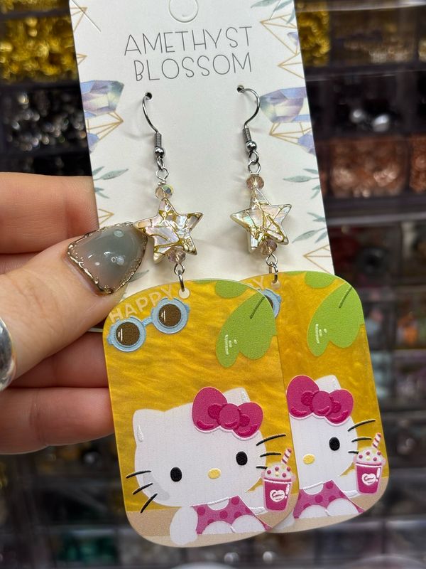 Hello Kitty Tropical Sips Earrings