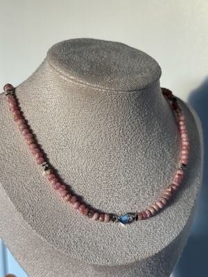 Dreamy Rhodochrosite Heart Necklace