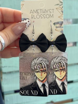 Tengen Demon Slayer – Dressed to Slay Glitter Bow Earrings