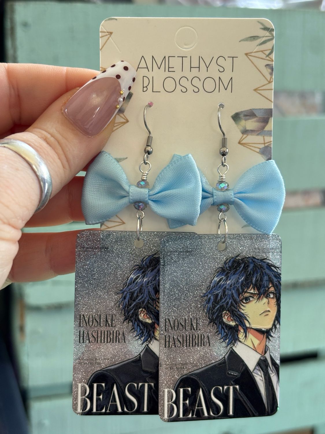 Inosuke Demon Slayer – Dressed to Slay Glitter Bow Earrings