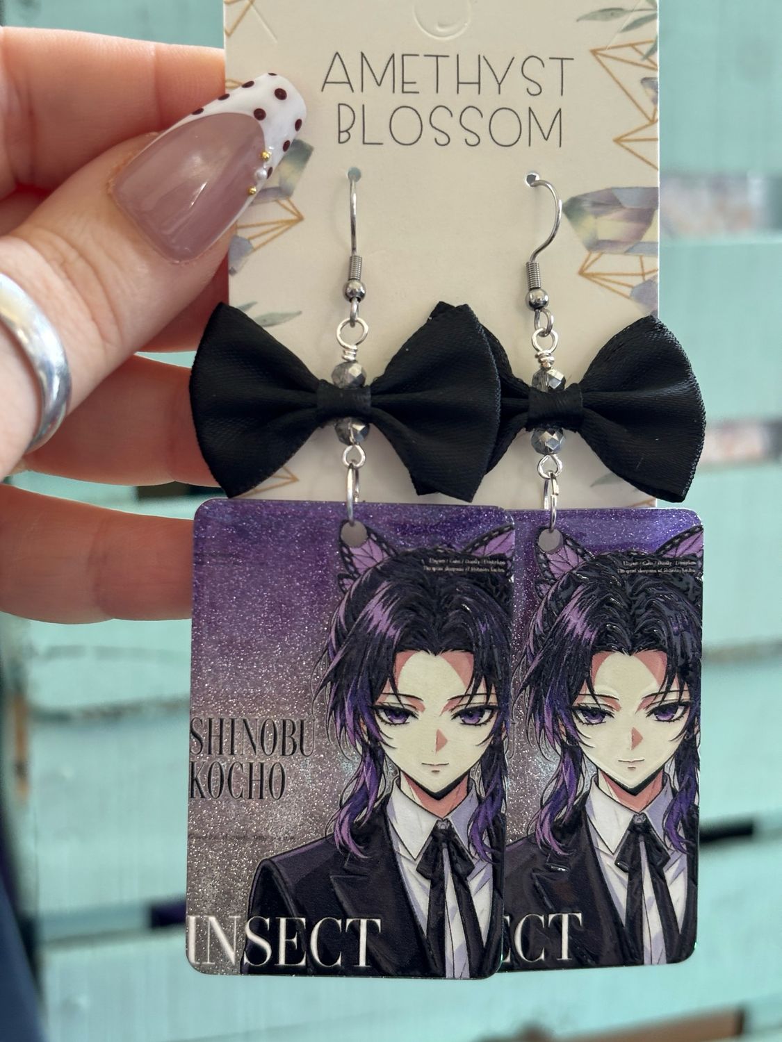 Shinobi Demon Slayer – Dressed to Slay Glitter Bow Earrings