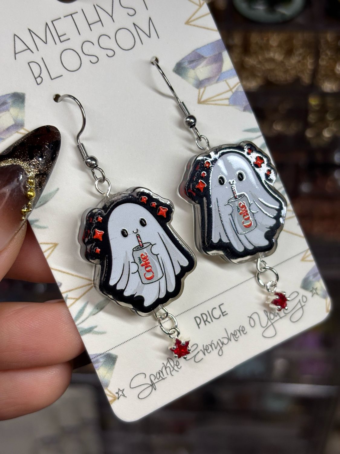 Diet Boo Ghost Earrings