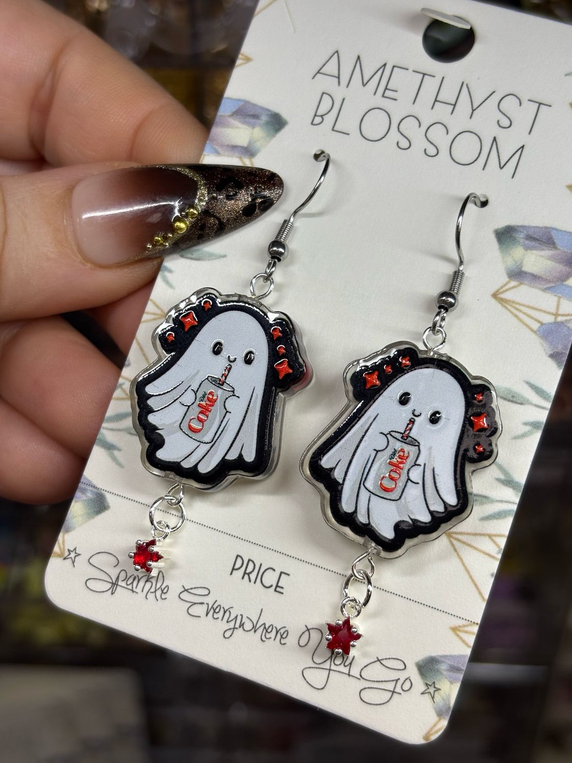 Diet Boo Ghost Earrings