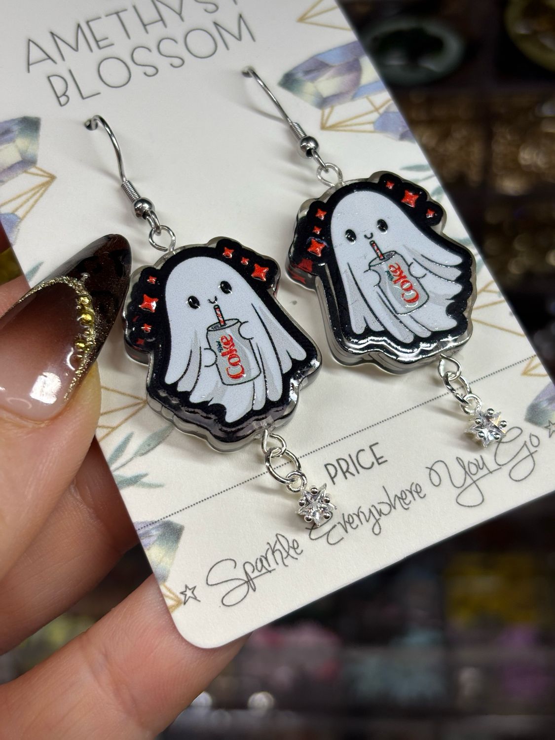 Diet Boo Ghost Earrings