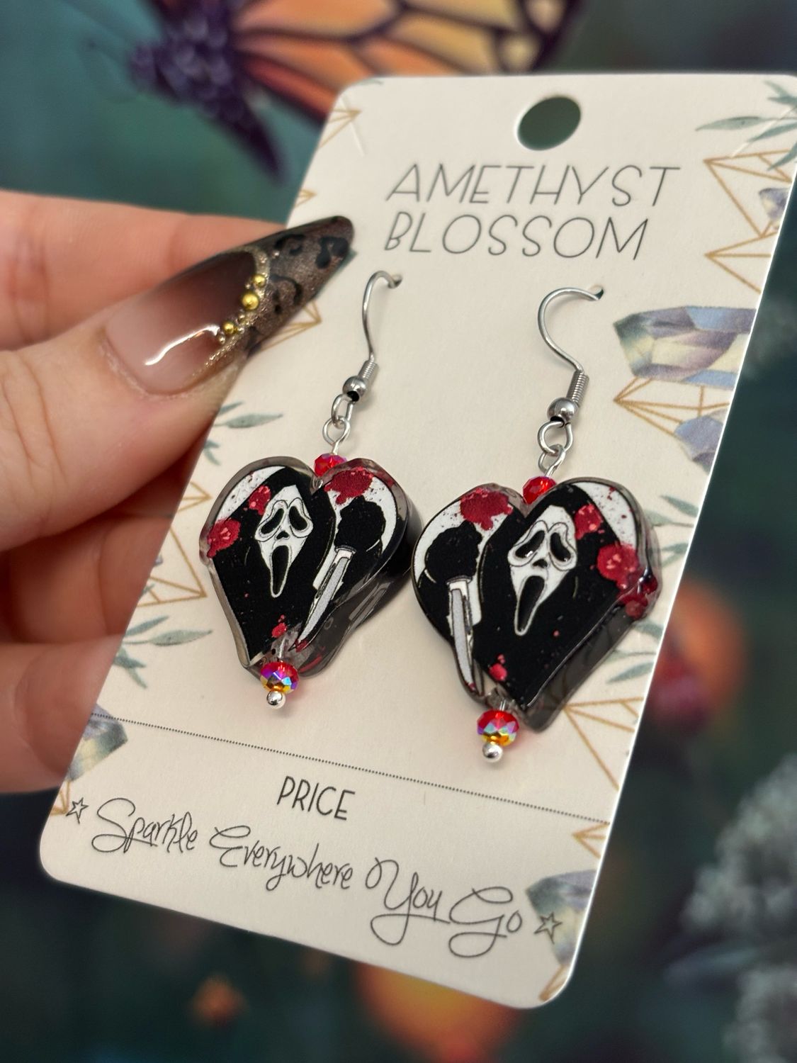 Love Hurts Ghostface Earrings