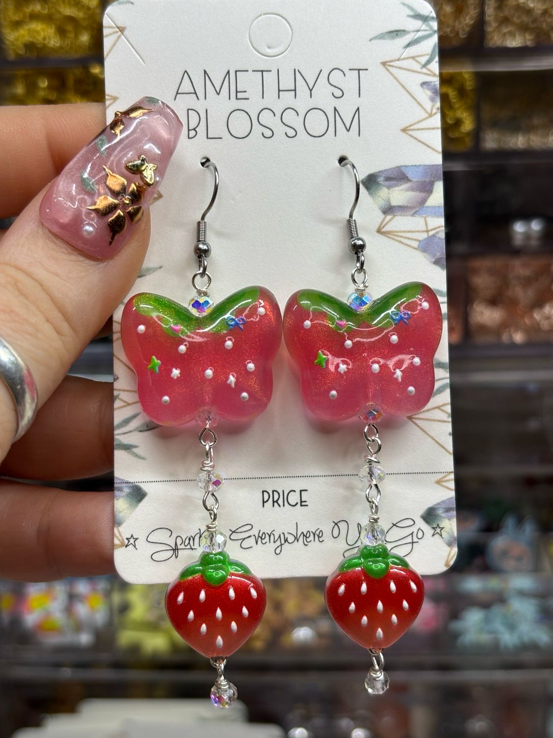 Strawberry Flutter Earrings