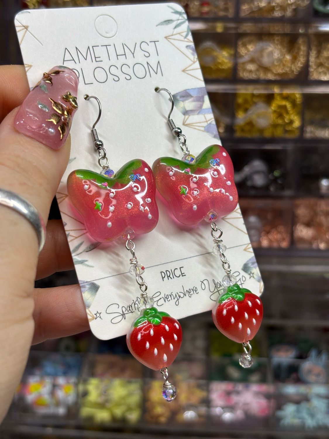 Strawberry Flutter Earrings