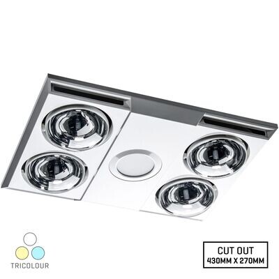 VX 3 In 1 Bathroom Heater Tricolour Led 4 X 275w
