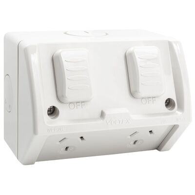 VX Weatherproof Double Powerpoint IP53 10A