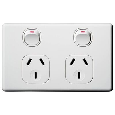 VX Classic Double Power Outlet 250v 10a