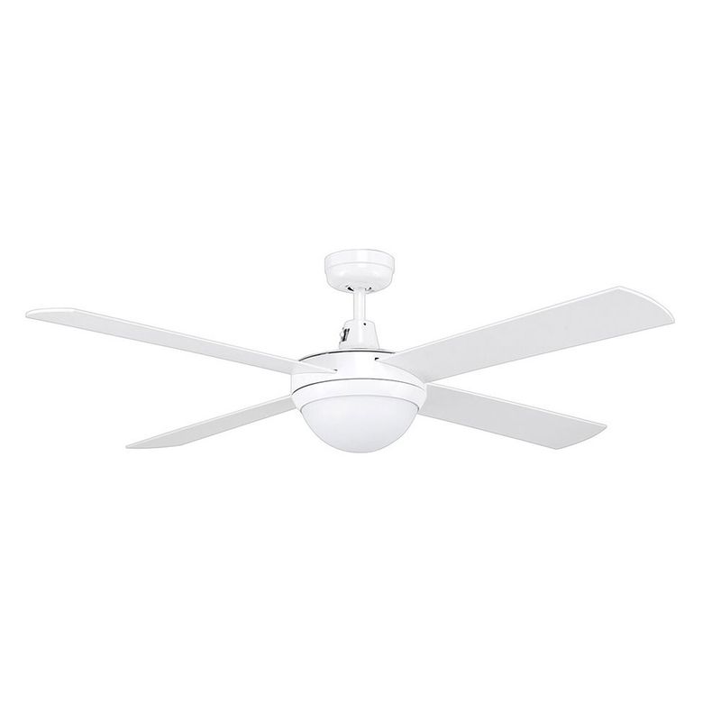 Tempest II AC 52" Ceiling Fan With 2 x B22 Light Kit White