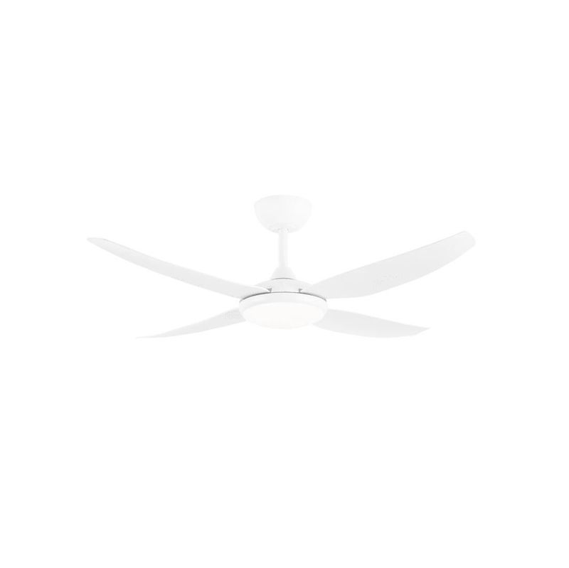 Amari 52" 24W LED Smart DC Ceiling Fan Matt White with LED CCT light
