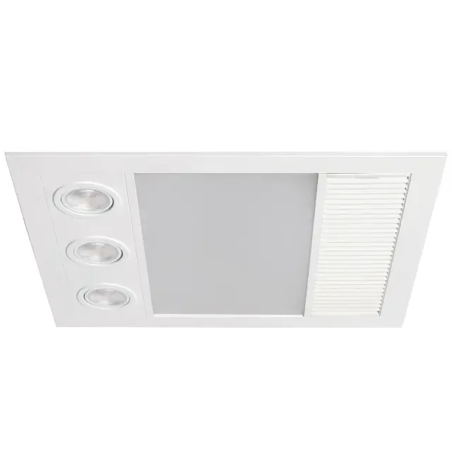 Martec Linux Mini Energy Efficient 3 in 1 Bathroom Exhaust Fan with Heater and LED Light WHITE