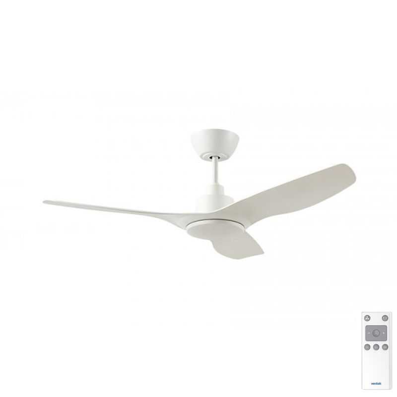 Ventair DC 3 48" Indoor/Outdoor Ceiling Fan and Remote | White