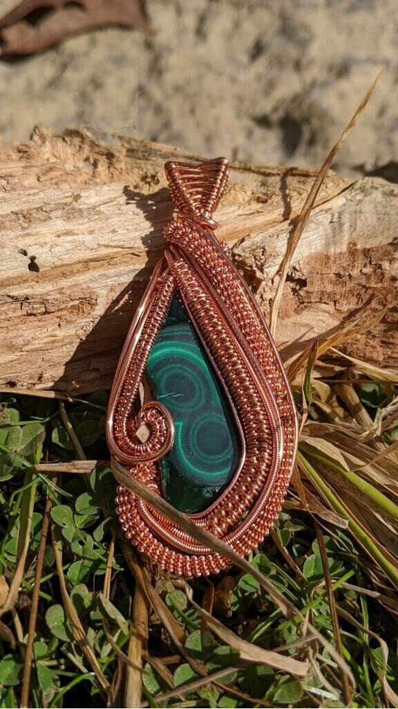 Malachite Copper Pendant