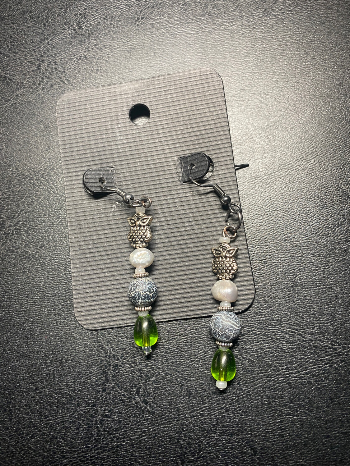 Fresh Water Pearl Owl Earrings