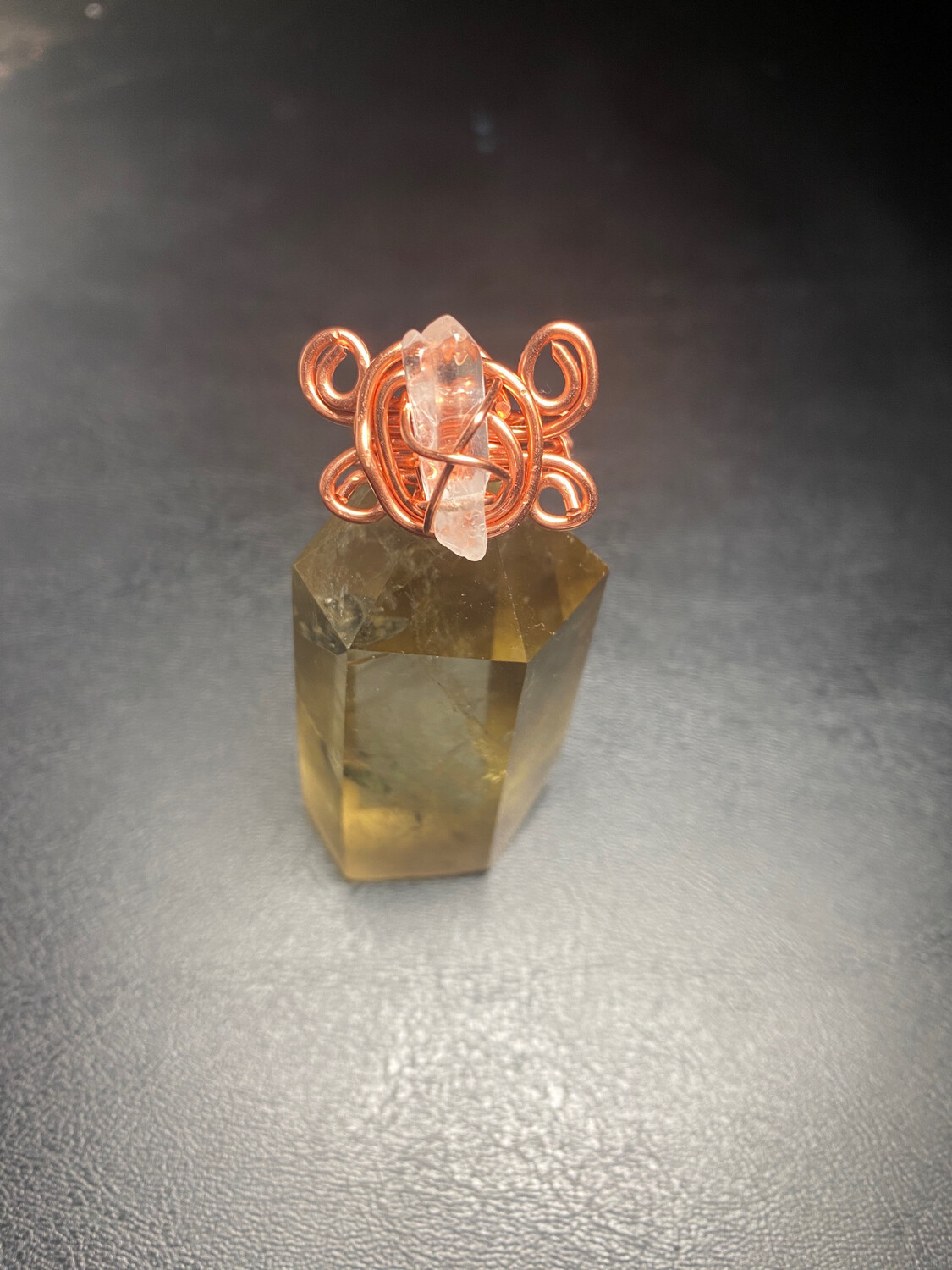 Clear Quarts Ring Size 5