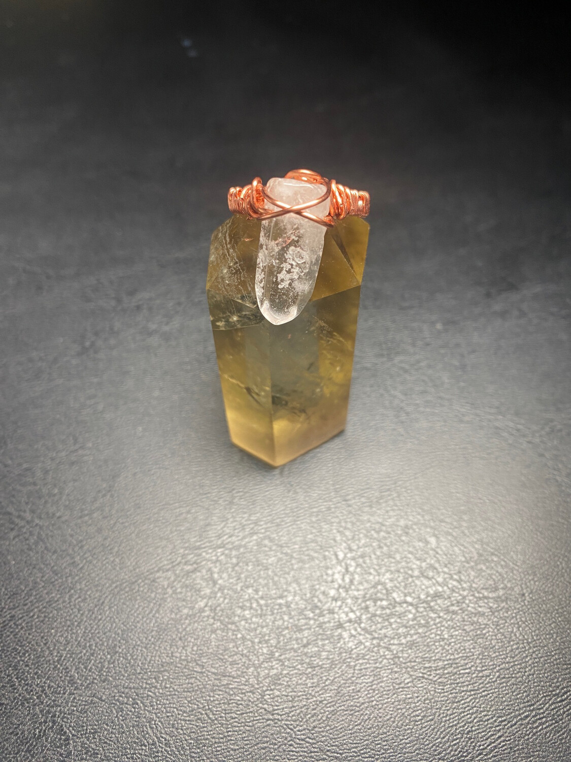 Clear Quartz Point Ring Size 8.5