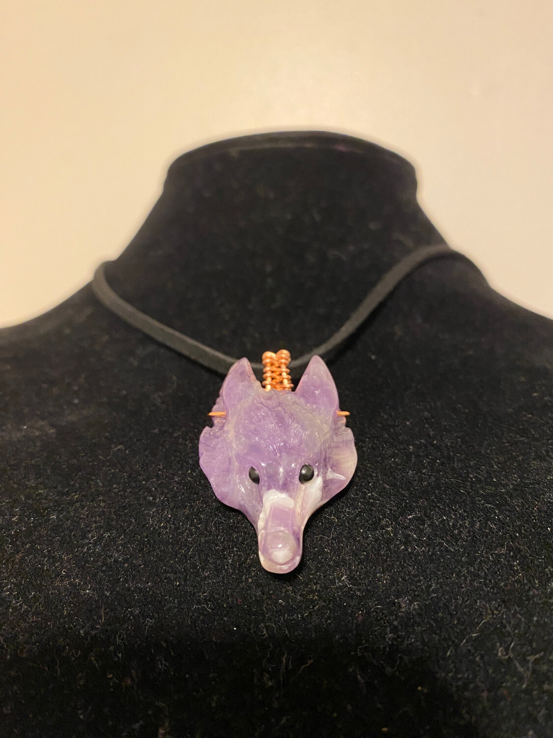 Dream Amethyst Fox Head Necklace