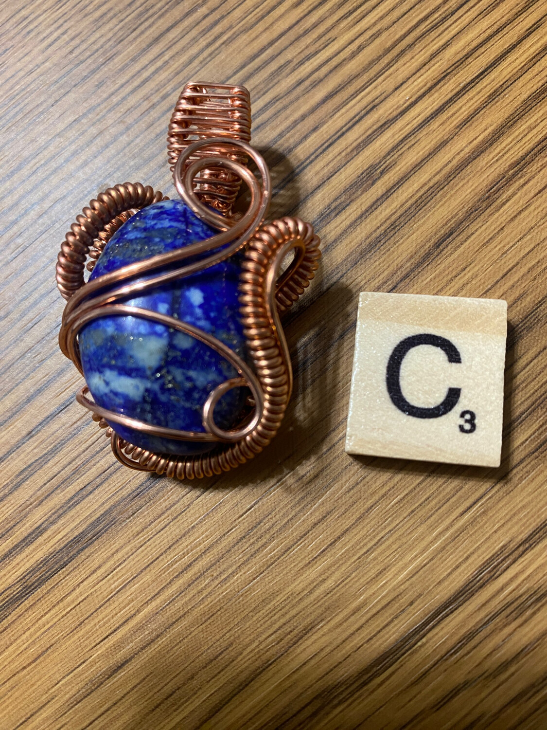 Lapis Lazuli Copper Pendant