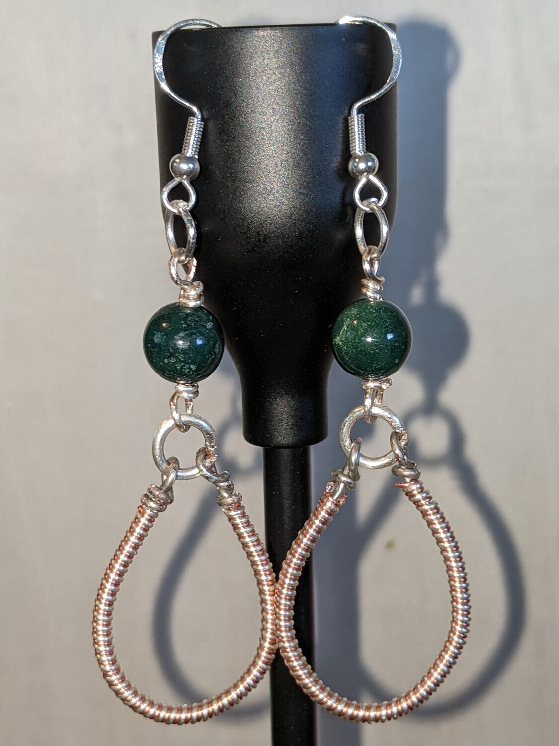 Moss Agate Drop Earrings