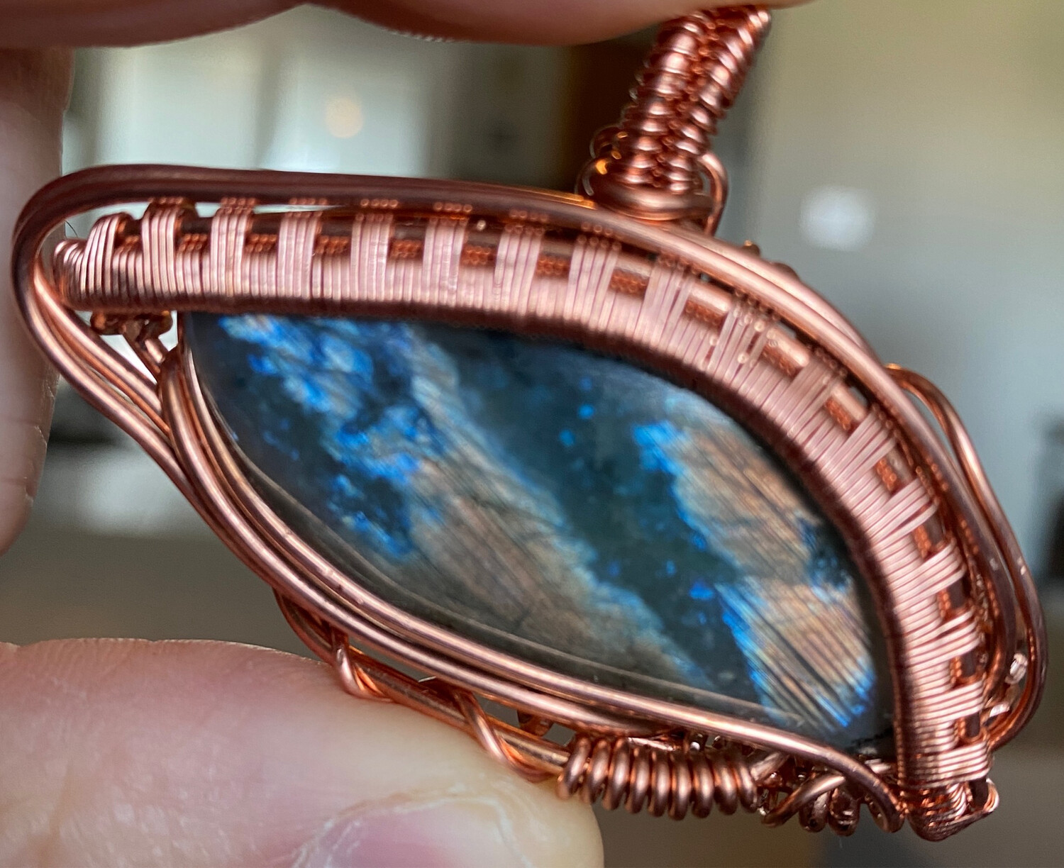Labordorite Dragon Eye Pendant