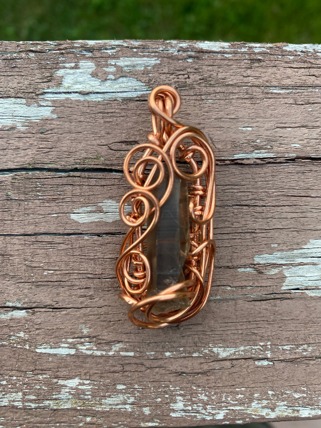 Smoky Quartz Copper Pendant