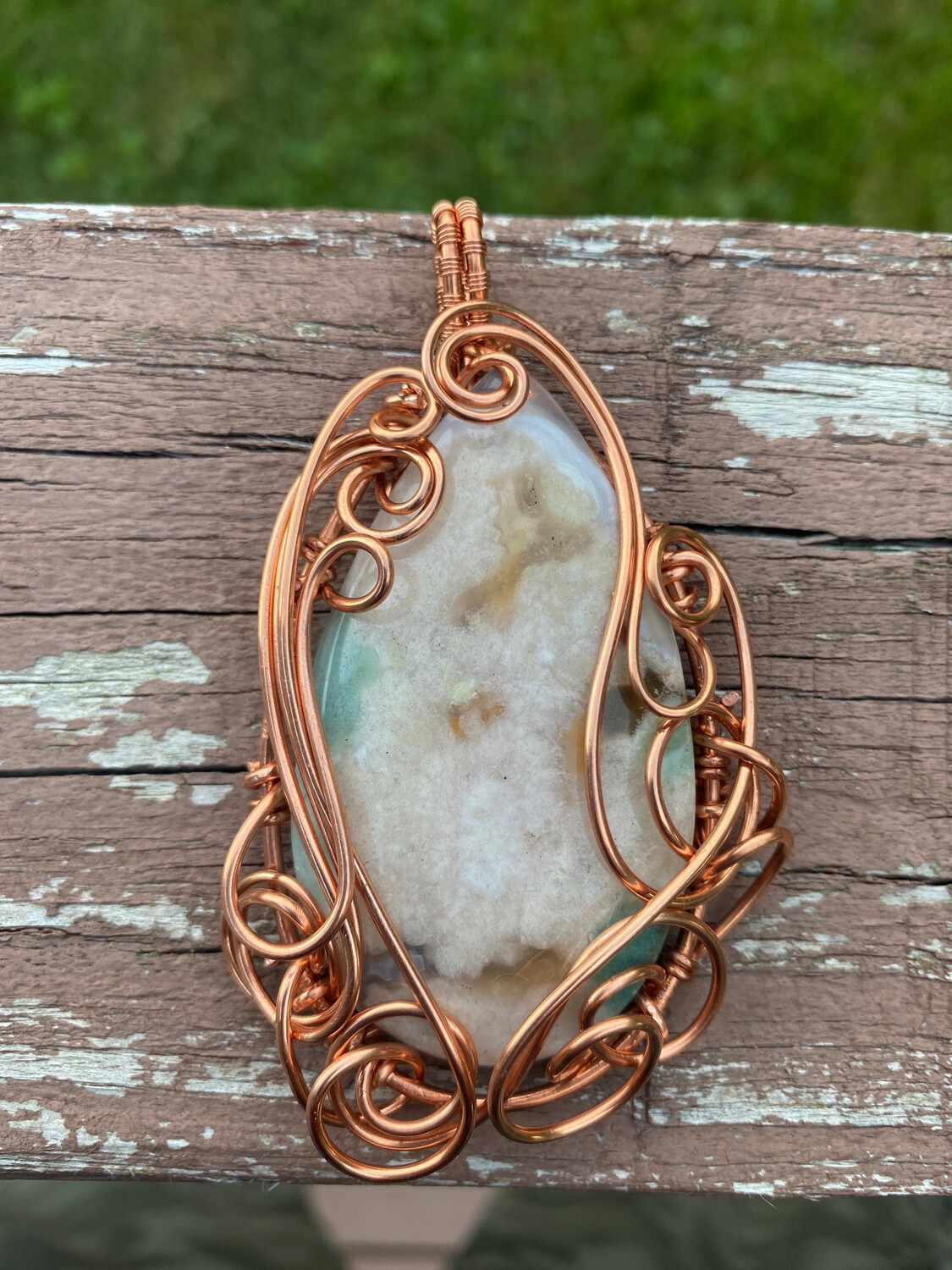 Flower Agate Pendant