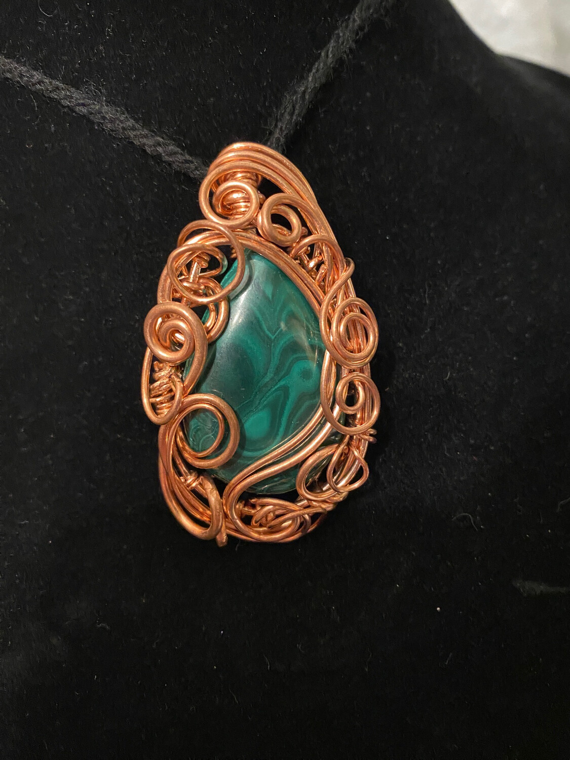 Malachite Teardrop Cabochon Pendant
