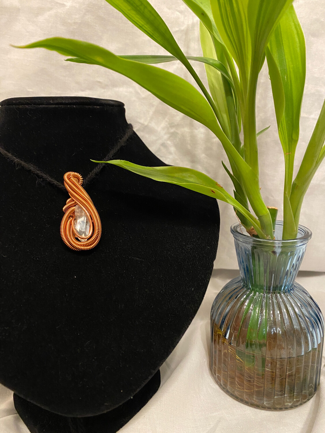 Clear Quartz Hedy Wrapped Pendant (small)