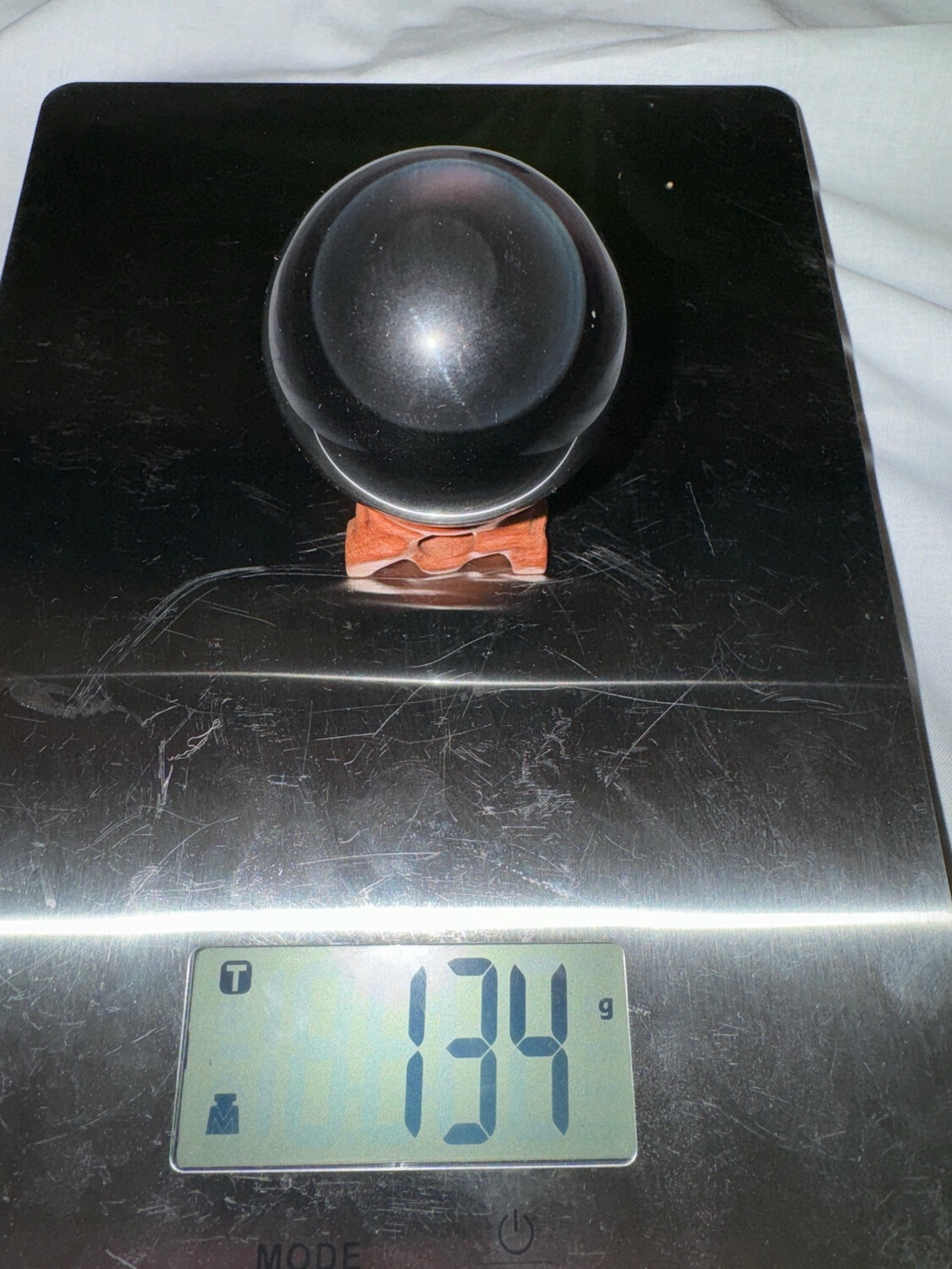 134g Rainbow Obsidian Sphere With Stand