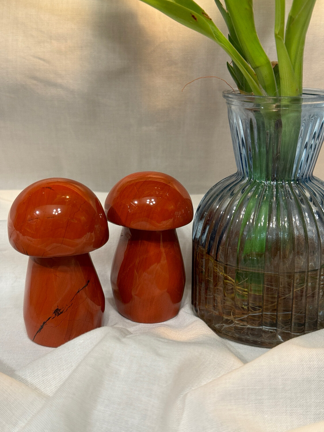 3in Red Jasper Mushroom Pair
